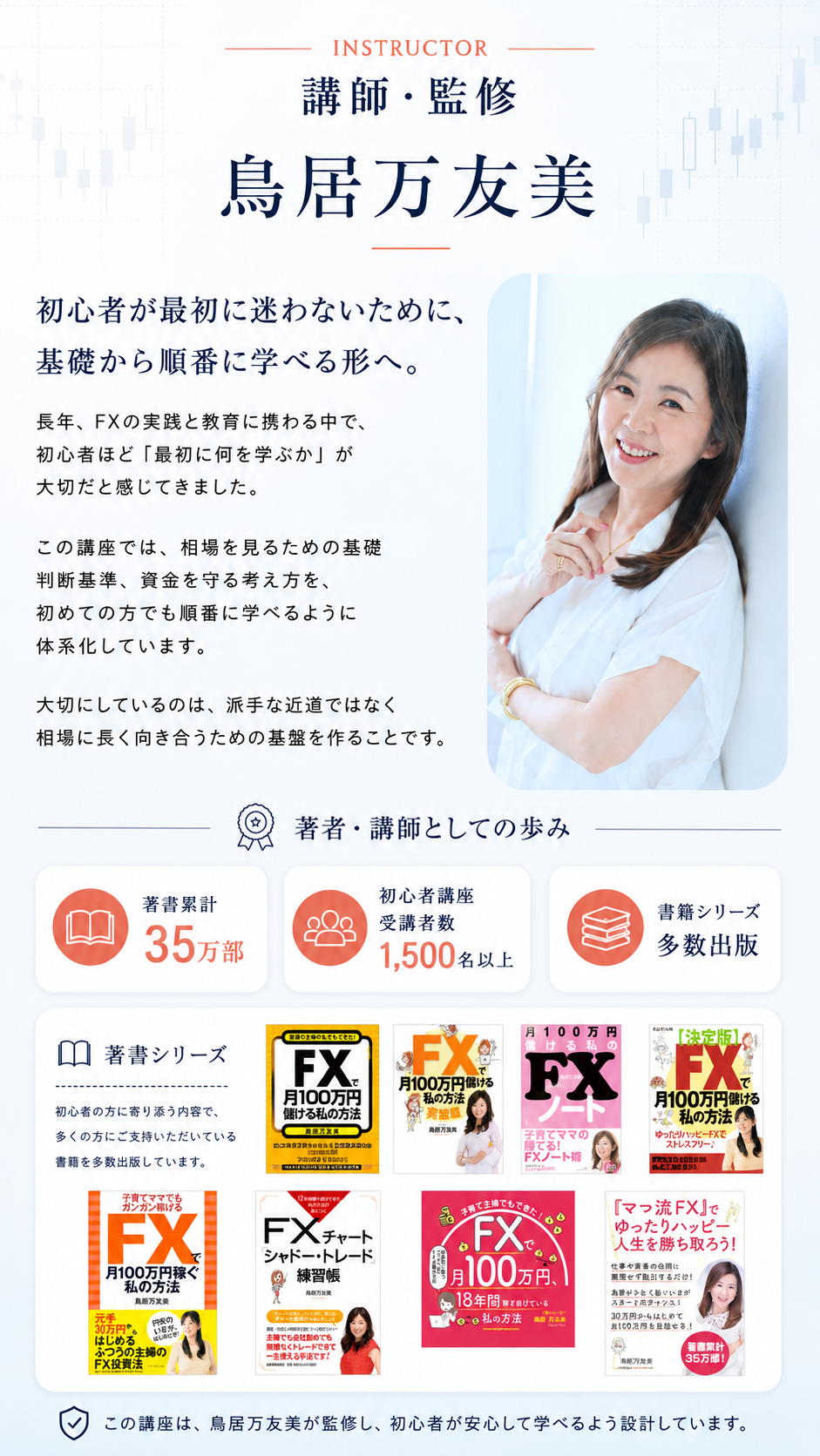 講師・監修 鳥居万友美 プロフィール。