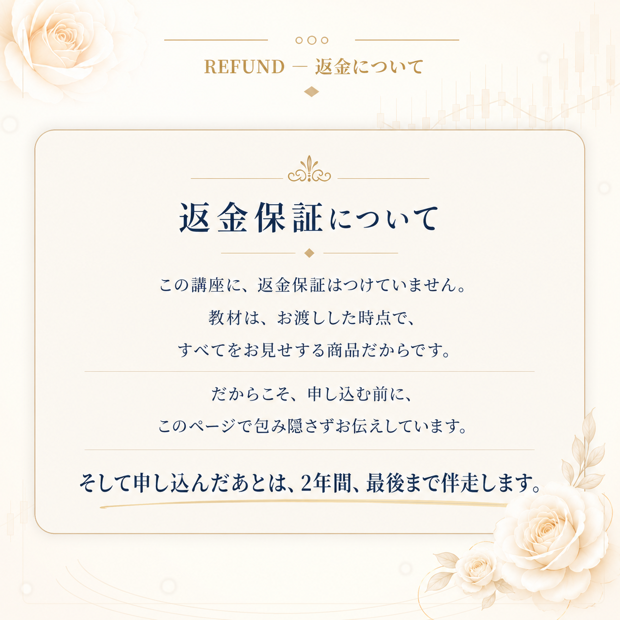 返金について